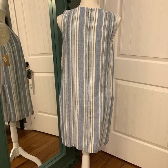NWT ❤️🔥 Daniel Cremieux Linen Striped Dress 👗 - Picture 3 of 7